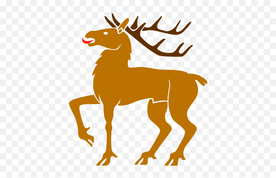 Stag Symbol Public Domain Vectors - Heraldic Stag Logo Png,Deer Antler Icon