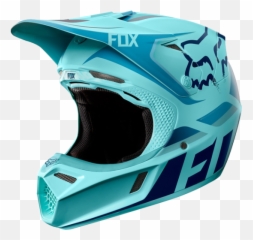Fox Glen Helen V3 Seca Helmet Ice Blue - Fox Helmet Motocross png