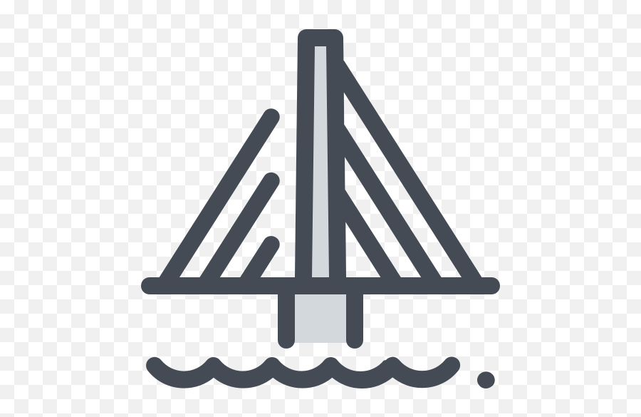 Cable Stayed Bridge Icon In Pastel Style - Agua Mineral Jacutinga Png,Bridge Icon Png