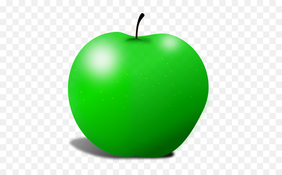 Vector Graphics Of Green Apple With Two Spotlights Free Svg - Transparent Green Apple Drawing Png,Green Apple Png