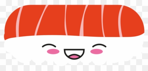 Kawaii Face Tuna Sushi Icon - Transparent PNG u0026 SVG vector file Tuna Sushi Cartoon Png