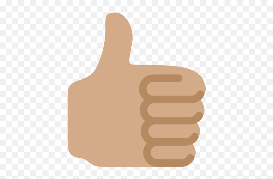 Thumbs Up Medium Skin Tone Emoji - Stria Terminalis Bstc Finger Ratio Png,Thumbs Up Emoji Transparent