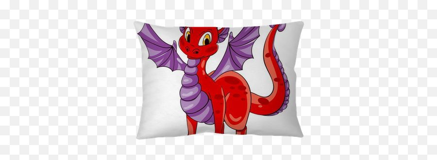 Red Dragon With Purple Wings Throw Pillow U2022 Pixers We Live To Change - Happy Dragons Png,Dragon Wings Png