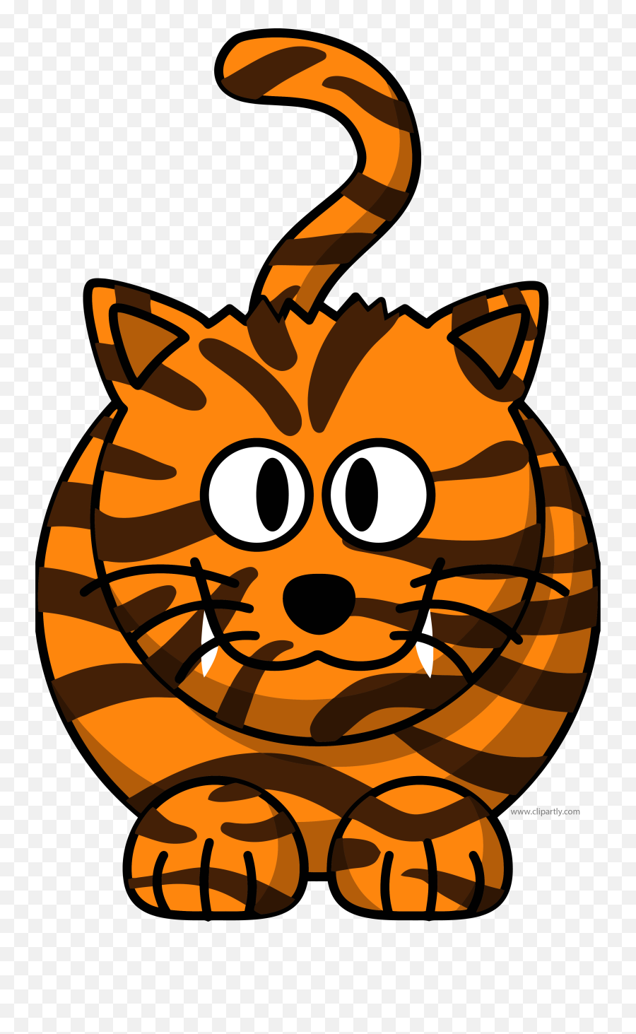 Cartoon Tiger Cat Free Svg - Cartoon Clip Art Animals Png,Tiger Face Png