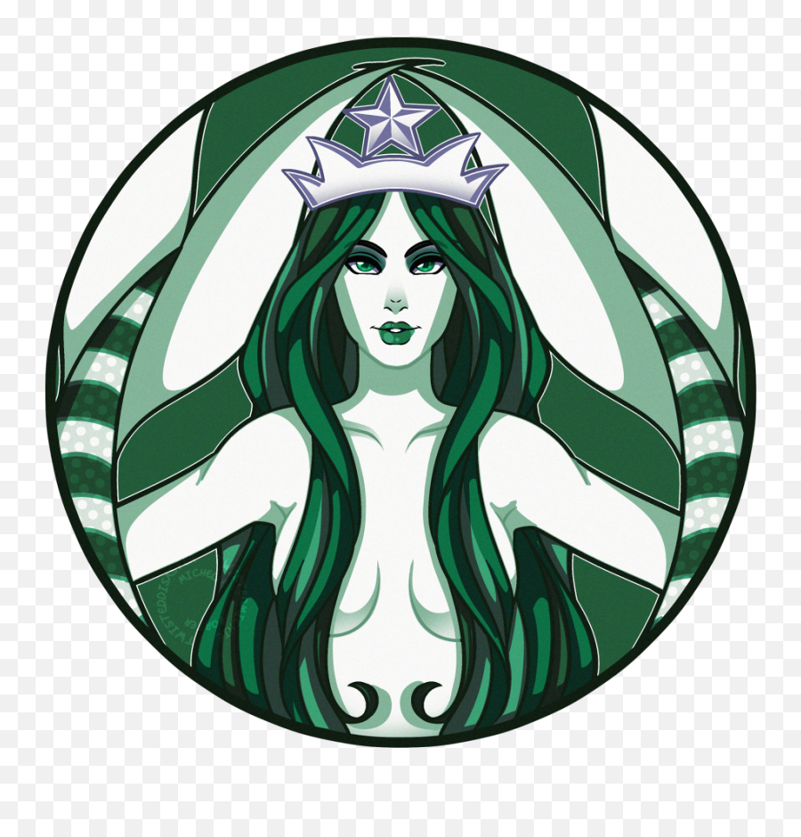 Download T - Shirt Logo Coffee Starbucks Mermaid Free Starbucks Logo A Mermaid Png,Mermaid Transparent Background