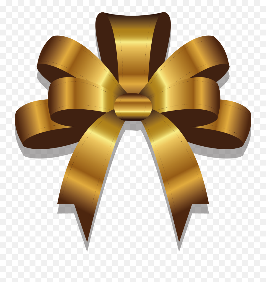 Christmas Gold Ribbon Png Vector Images - Transparent Golden Ribbon Vector Png,Gold Ribbon Png