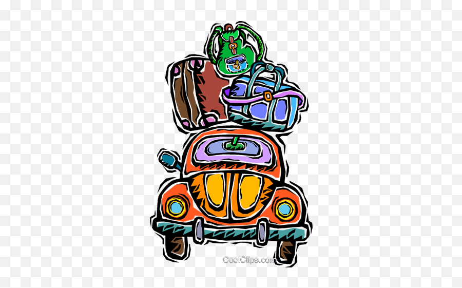 Car Packed Ready For Travel Royalty Free Vector Clip Art - Clip Art Png,Travel Clipart Png