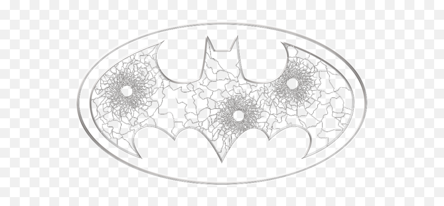 Batman - Glass Hole Logo Tshirt Circle Png,Batman Drawing Logo
