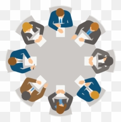 Conference Clipart Round Table Meeting - Icon png