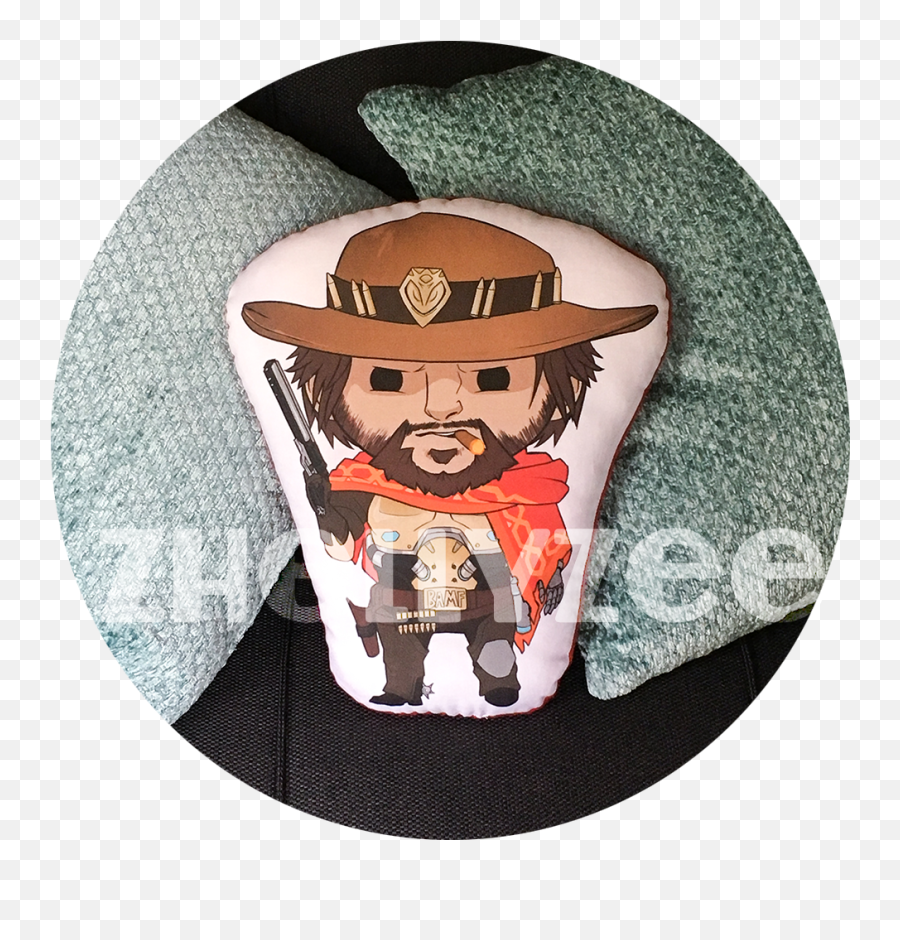Mccree Pillow Plush Zhellyzee - Costume Hat Png,Mccree Png