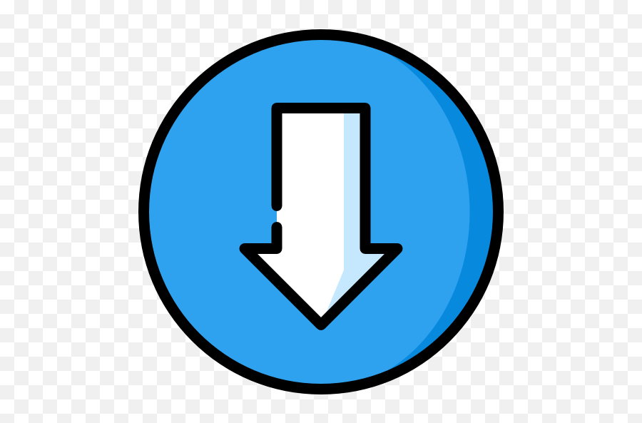Down Arrow - Free Arrows Icons Clip Art Png,Arrow Emoji Png