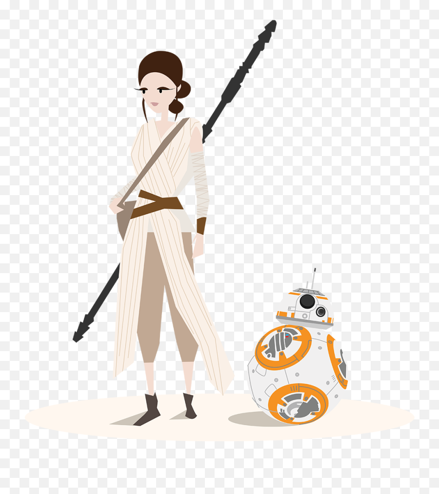 Download Bb8 And Rey Png Image With No Background - Pngkeycom Cartoon,Rey Png