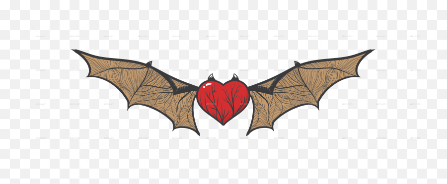 14 Wings Of Love - Illustration Png,Bat Wings Png