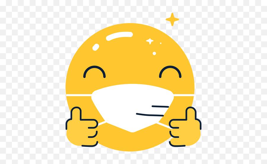 Transparent Png Svg Vector File - Emoji Con Mascarilla Feliz,Emoji Thumbs Up Png