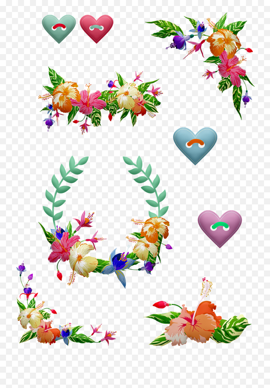 Tropical Flowers Wreaths Floral - Free Image On Pixabay Flores Tropicales En Png,Tropical Flower Png