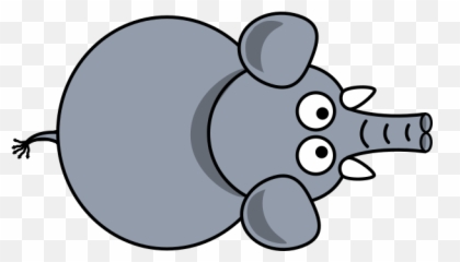 Elephant Top View Clip Art - Vector Clip Art Big Png,Top View Png
