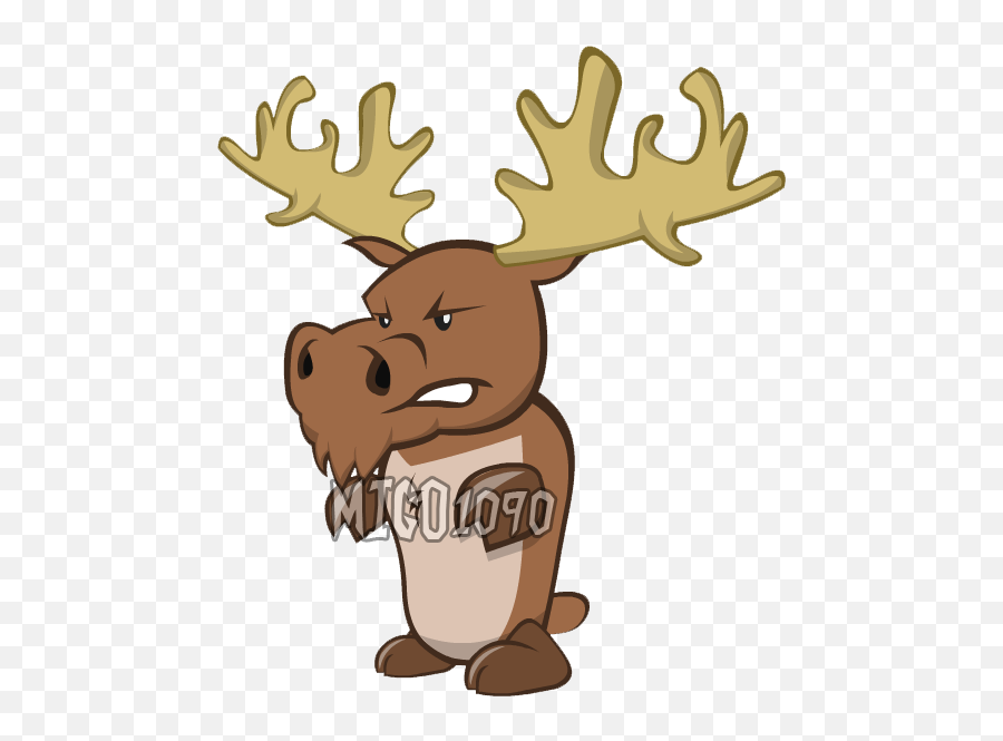 Moose - Cartoon Clipart Full Size Clipart 3470359 Animal Figure Png,Moose Silhouette Png