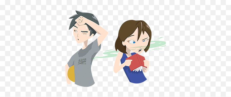 Bothered By Body Odour Say No To Bo Faze - Body Odor Animated Girls Png,Sweat Png