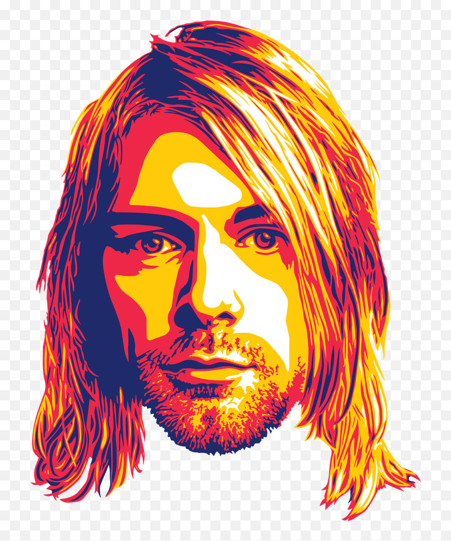 Pop Art Nirvana Portrait - Kurt Cobain Png,Kurt Cobain Png