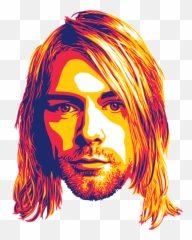 Pop Art Nirvana Portrait - Kurt Cobain Png,Kurt Cobain Png
