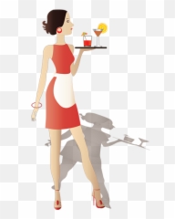 Waitress By Sissy Kreka - Illustration Png,Waitress Png