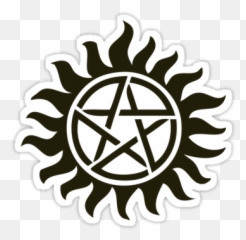 Satanic Pentagram - Save People Hunting Things The Family Anti Possession Supernatural Tattoo png