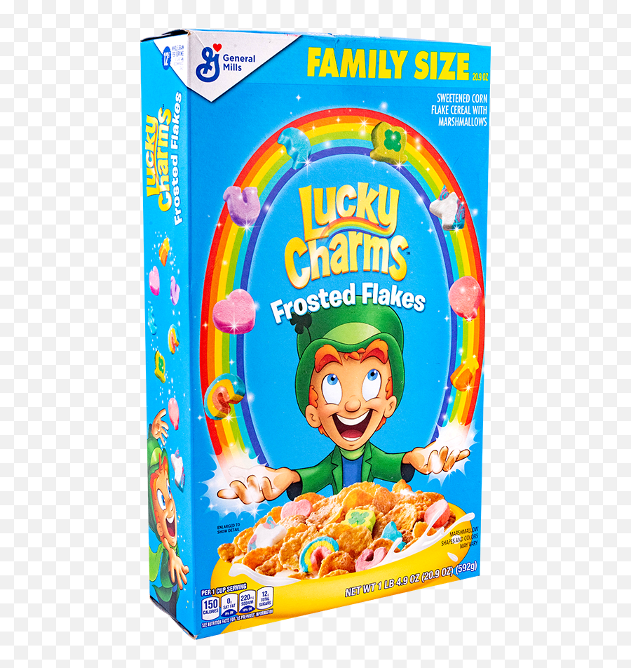 General Mills Lucky Charms Frosted Flakes Family Size - Lucky Charms Frosted Flakes Family Size Png,General Mills Logo Transparent