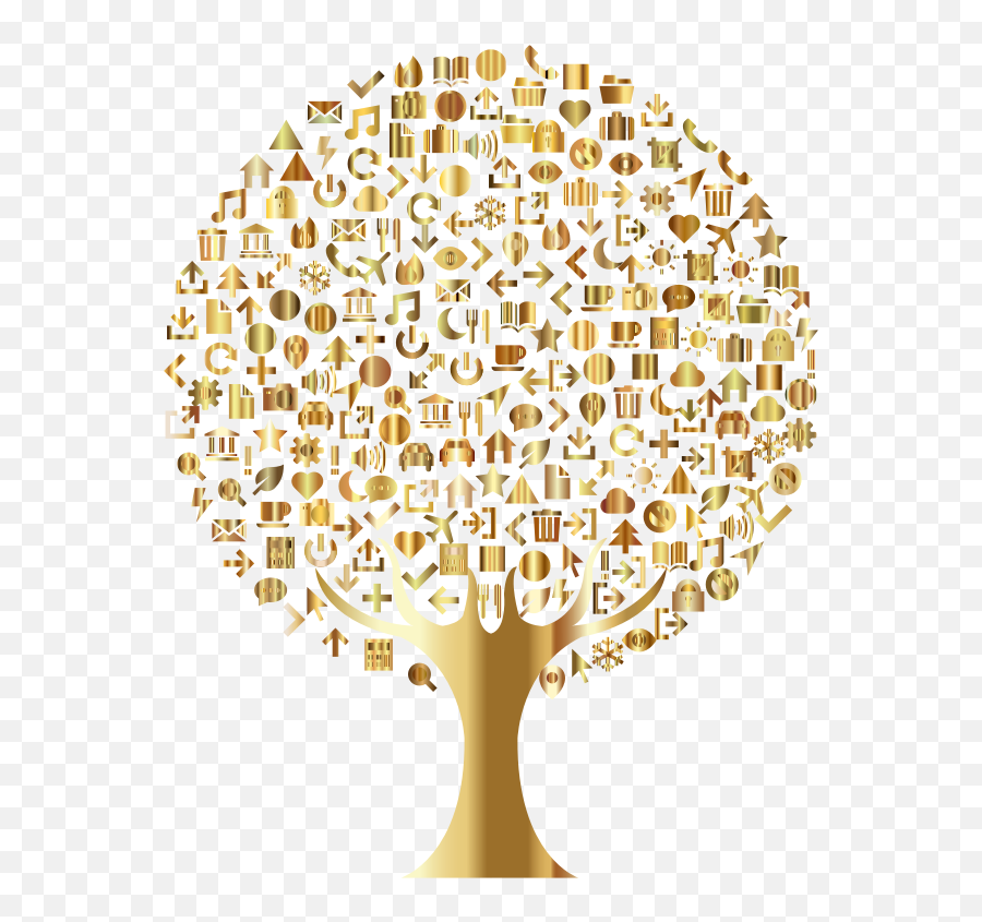 Tree No Leaves Png Download - Dot,Gold Leaves Png
