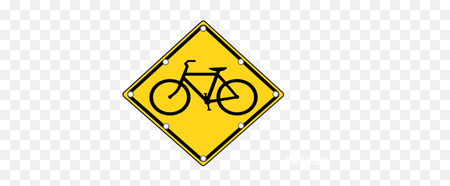 Flashing Bicycle Warning Sign - Does The Bicycle Sign Mean Png,Warning Sign Transparent