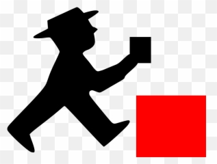Shadow Man Red Box Svg Vector - Icon Ampelmännchen png