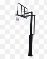 55 Inch In - Ground Basketball Slam Dunk System Tempered Glass Backboard Ground Basketball Hoop Au Png,Basketball Rim Png