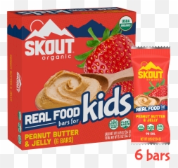 Skout Organic Kids Real Food Bar Peanut Butter U0026 Jelly 6 Energy Bars 085 Oz Each - Walmartcom Paste Png,Peanut Butter Jelly Time Aim Icon