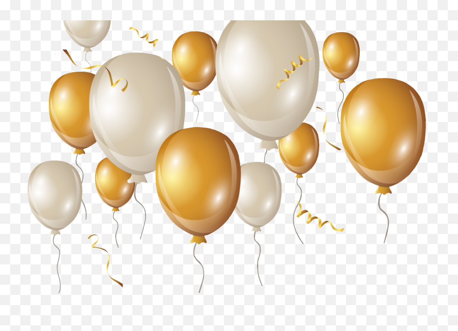 Balloons Party Gold White Celebration Freetoedit - Happy Birthday Little One Png,Gold Balloon Png