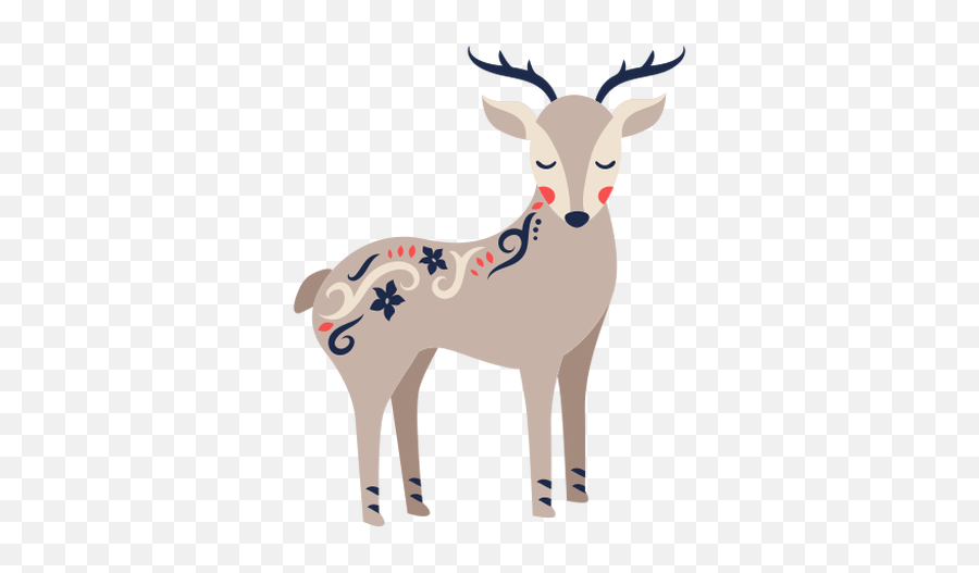 Deer Folk Art Ornament Transparent Png - Animal Figure,Deer Icon Tumblr