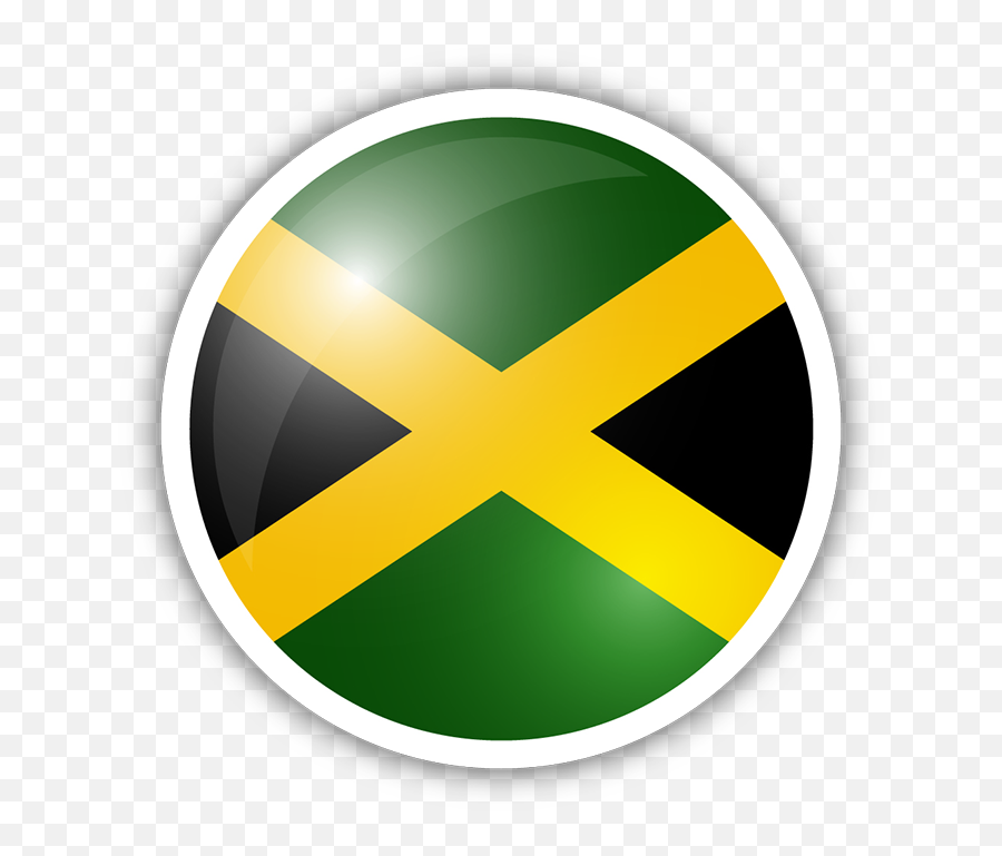 Jamaica Flag Circle Sticker Clipart - Circle Jamaica Flag Png,Jamaica Flag Png