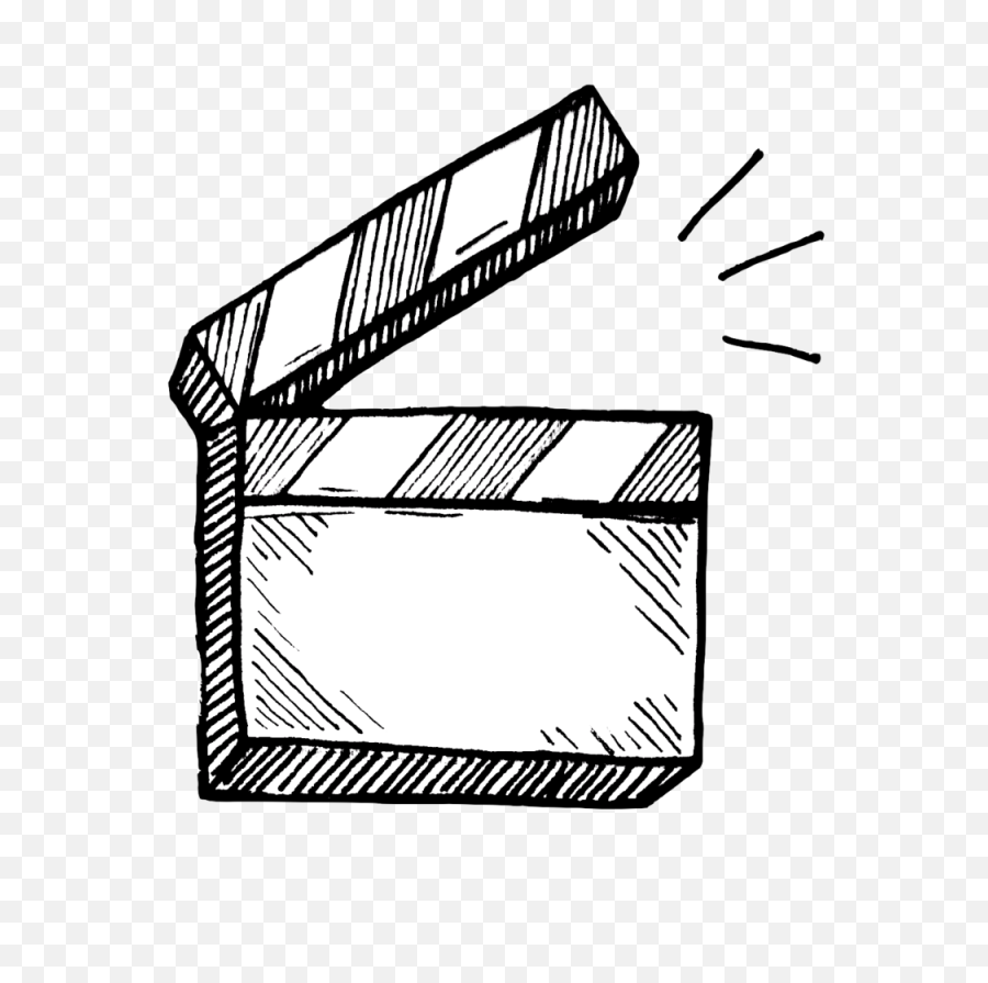 Clapperboard Drawing - Clapperboard Drawing Png,Clapper Board Png