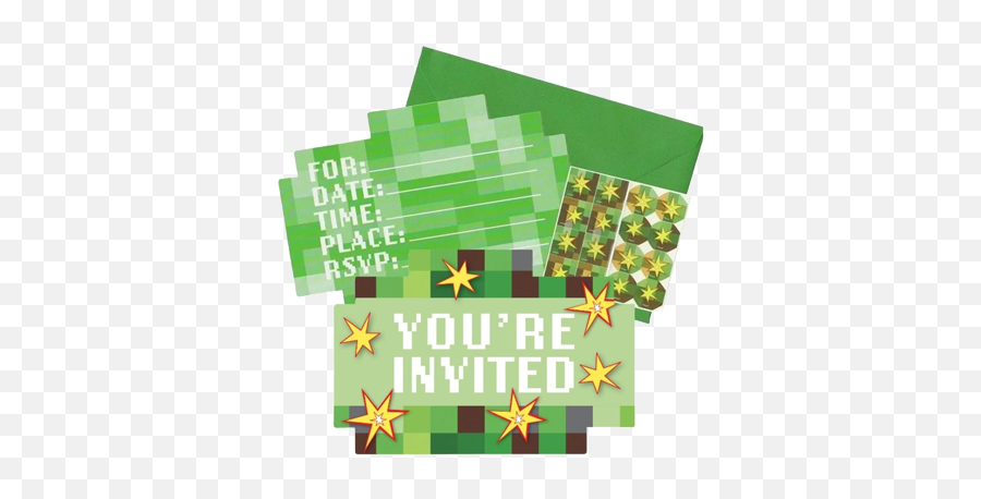 Tnt Minecraft Party Invitations - Just For Kids Minecraft Invitations Nz Png,You're Invited Png