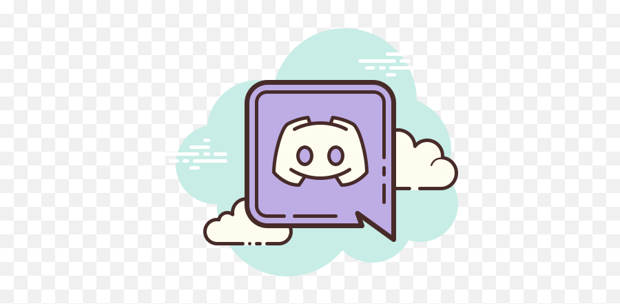 Discord Bubble Icon In Cloud Style - Camera Icon Aesthetic Cloud Png,Yellow Discord Icon