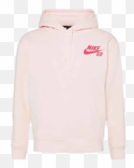 Nike Sb Icon Pullover Skate Hoodie Cw7064 - 805 Pink Full Sleeve png