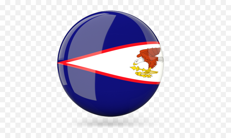 Glossy Round Icon Illustration Of Flag American Samoa - American Samoa Round Flag Png,American Flag Logo