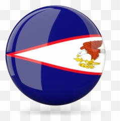Glossy Round Icon Illustration Of Flag American Samoa - Round Flag png