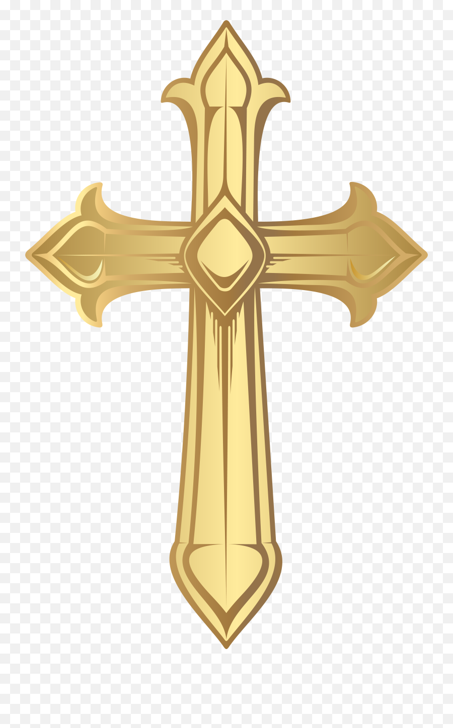 Download Cross Transparent Png Image High Quality Clipart - Baptism Gold Cross Clipart,Gold Transparent Background