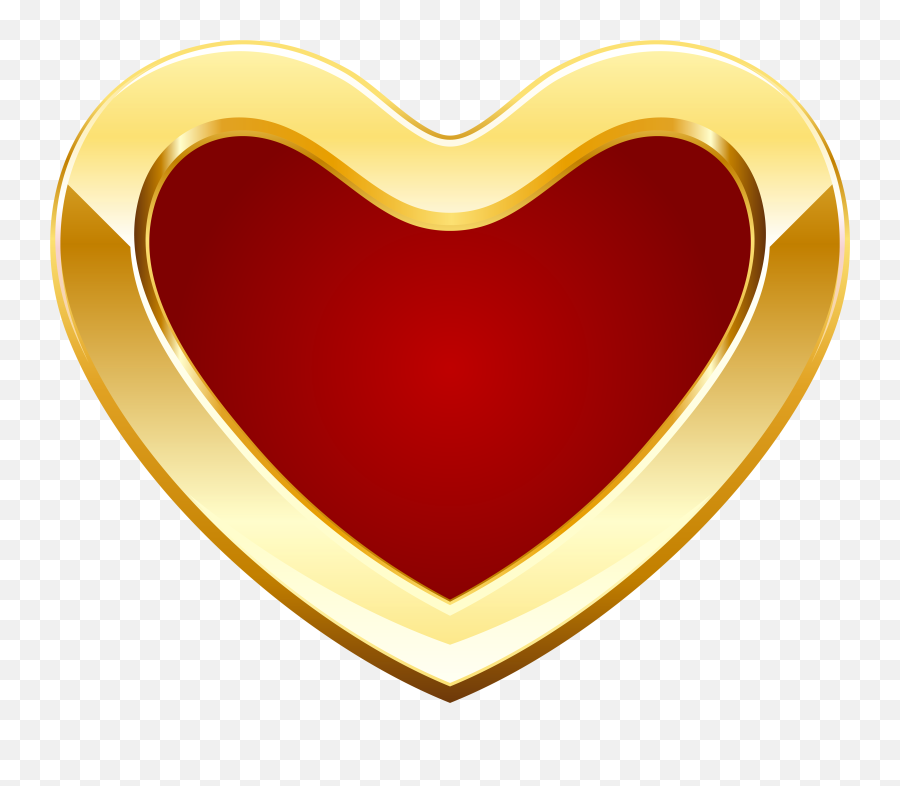Red And Gold Heart Png Clipart Free Clip Art Love - Dil Png,Gold Arrow Png