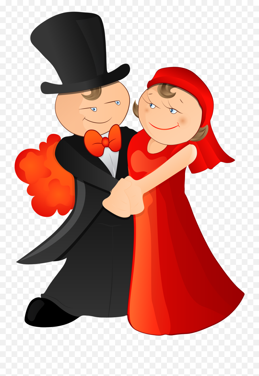 Download Cartoon Marriage Illustration The Bride And Dancing - Illustration Png,Marriage Png