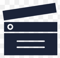 Clapboard Icon Of Glyph Style - Available in SVG PNG EPS Slope
