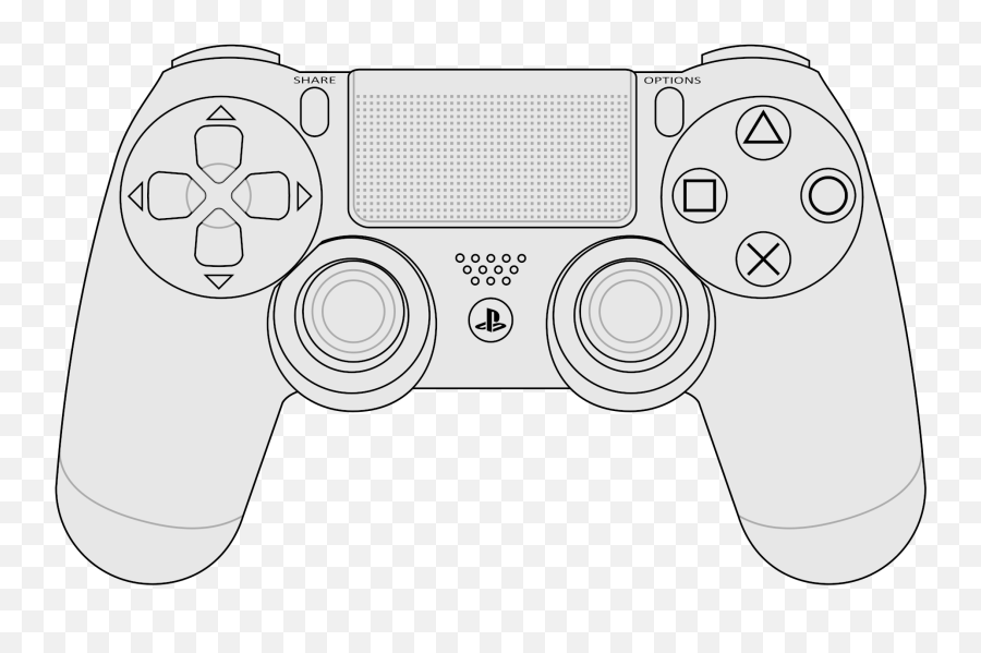 Dualshock Layout Svg Wikimedia Commons - Ps4 Controller Vector Png,Ps4 Controller Png
