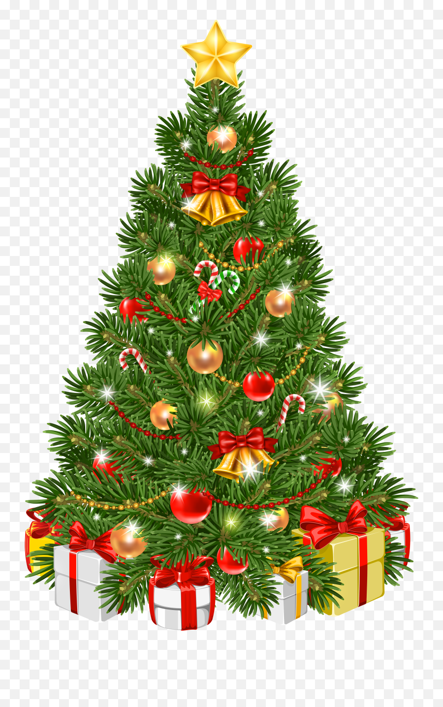 Library Of Decorate Christmas Tree Clip - Christmas Tree With Transparent Background Png,Christmas Tree Transparent Background
