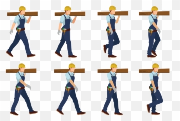 Teen Boy Walking Cycle Vector - Download Free Vectors Man Png