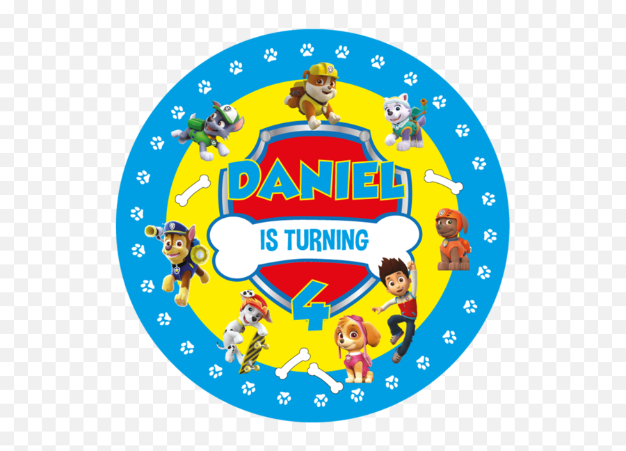 Download Paw Patrol Blue Party Box Stickers - Sweet City Stickers Paw Patrol Png,Paw Patrol Logo Png