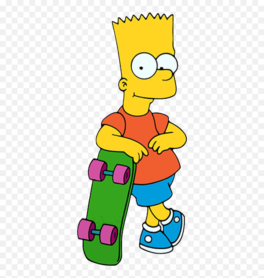 The Simpsons Png Photo Background - Bart Simpson With Skateboard,The Simpsons Png